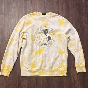 National Geographic Yellow Tie-Dye Sweater